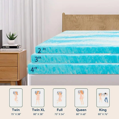 LEVORO™ Gel Memory Foam Mattress Topper