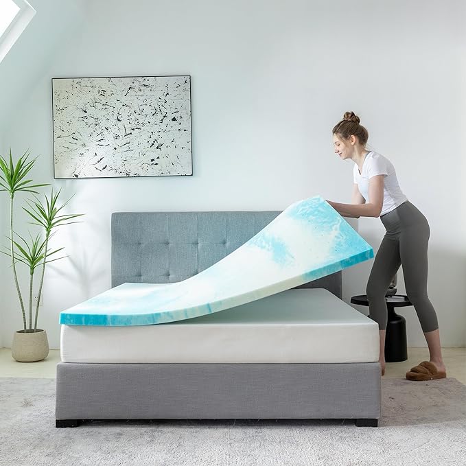 LEVORO™ Gel Memory Foam Mattress Topper