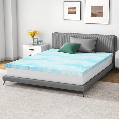 LEVORO™ Gel Memory Foam Mattress Topper