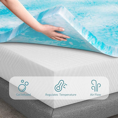 LEVORO™ Gel Memory Foam Mattress Topper